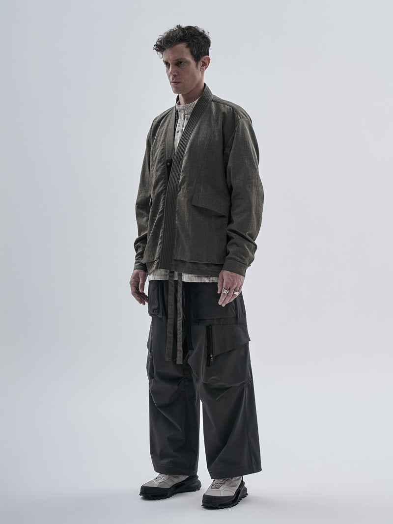 aroka cargo pants schoeller dryskin iron grey