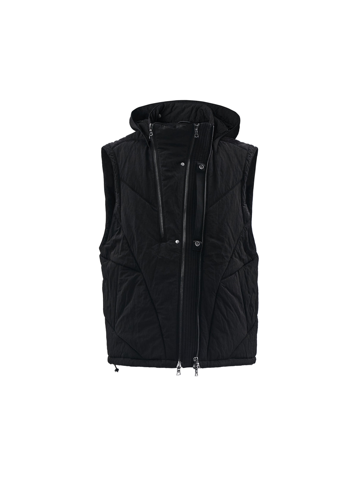 otzan padded vest nylon metal black
