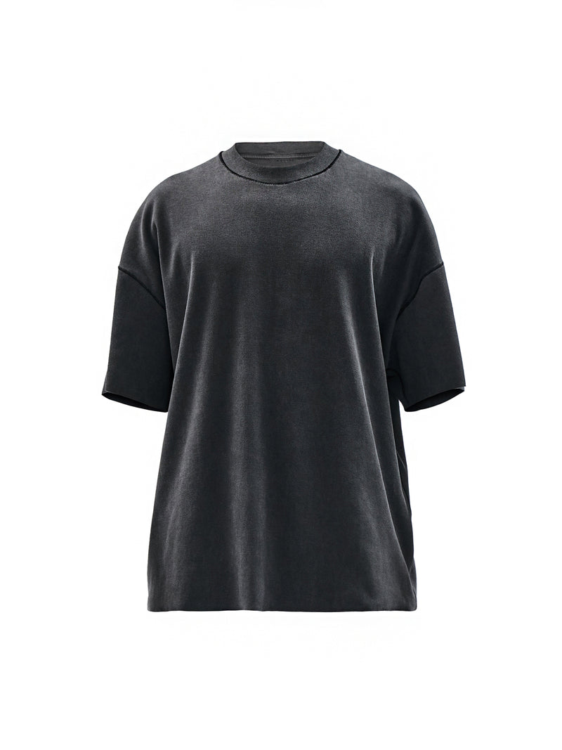 oian ribbed tee cold dyed grey