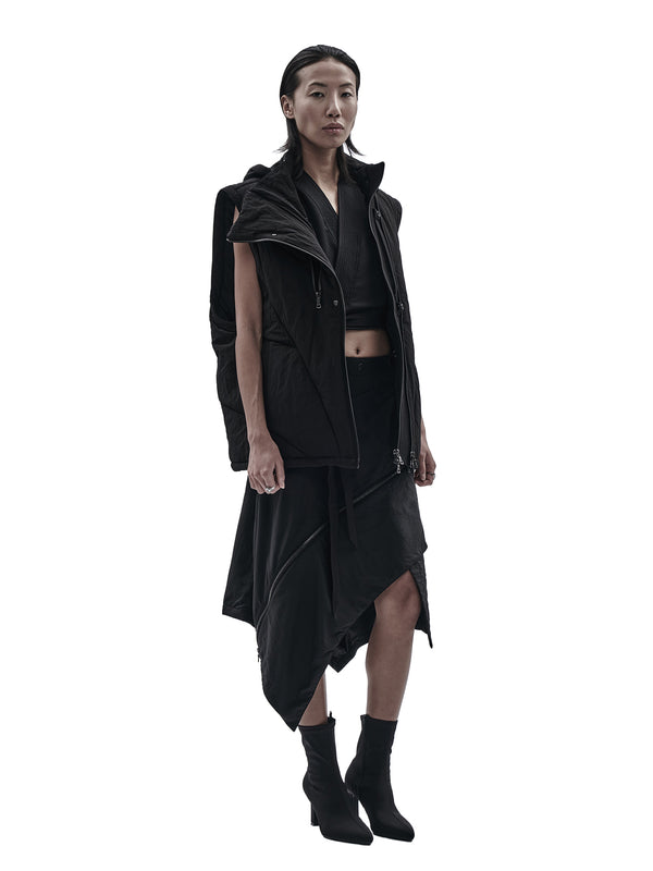 otzan padded vest nylon metal black