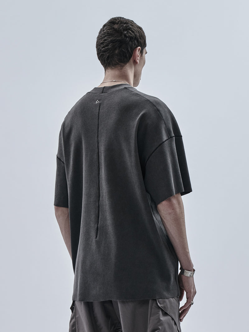 oian ribbed tee cold dyed grey