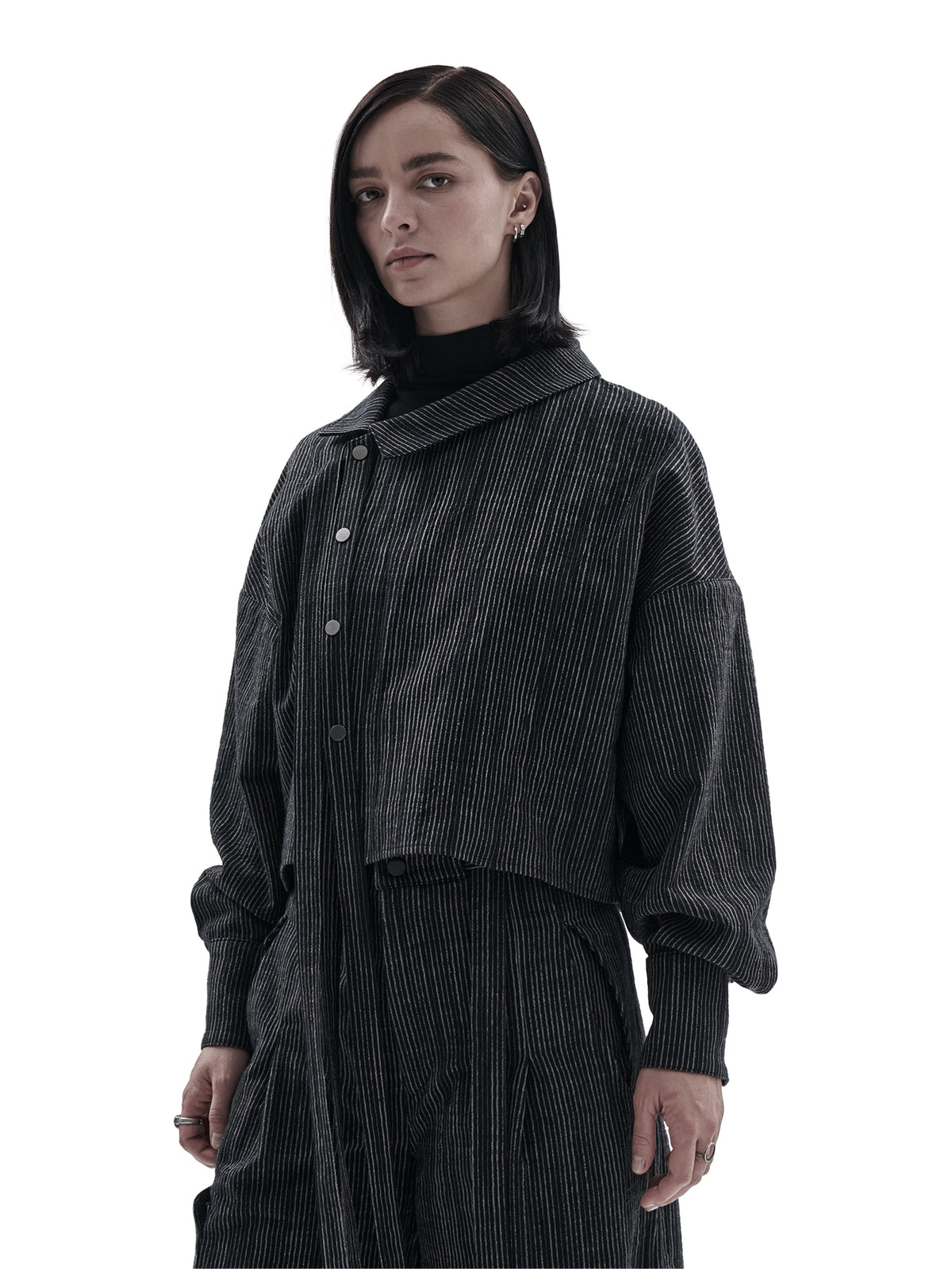 zirri blouse chalk stripe nightfall