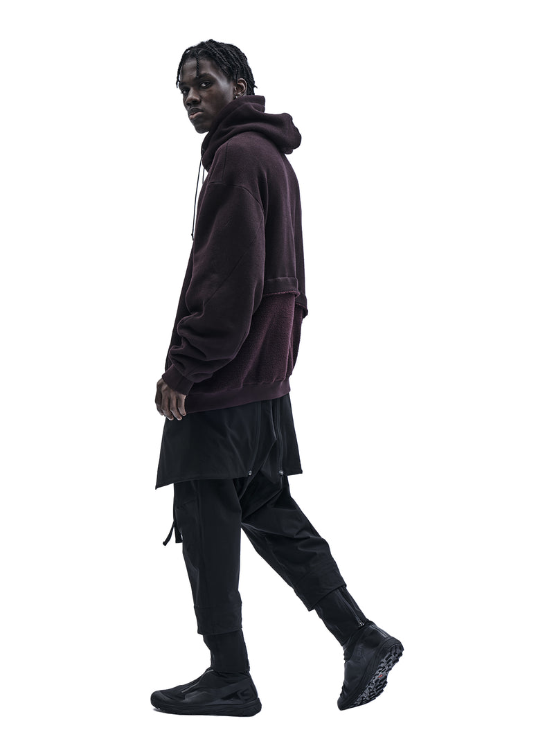 exalde hoodie cold dyed burgundy