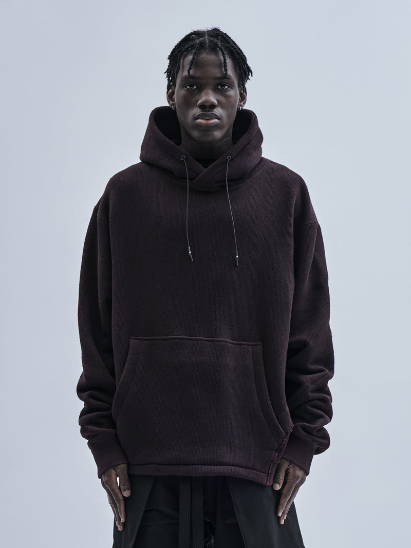 exalde hoodie cold dyed burgundy