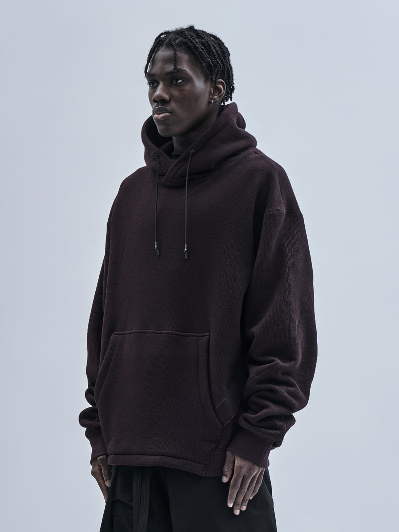 exalde hoodie cold dyed burgundy