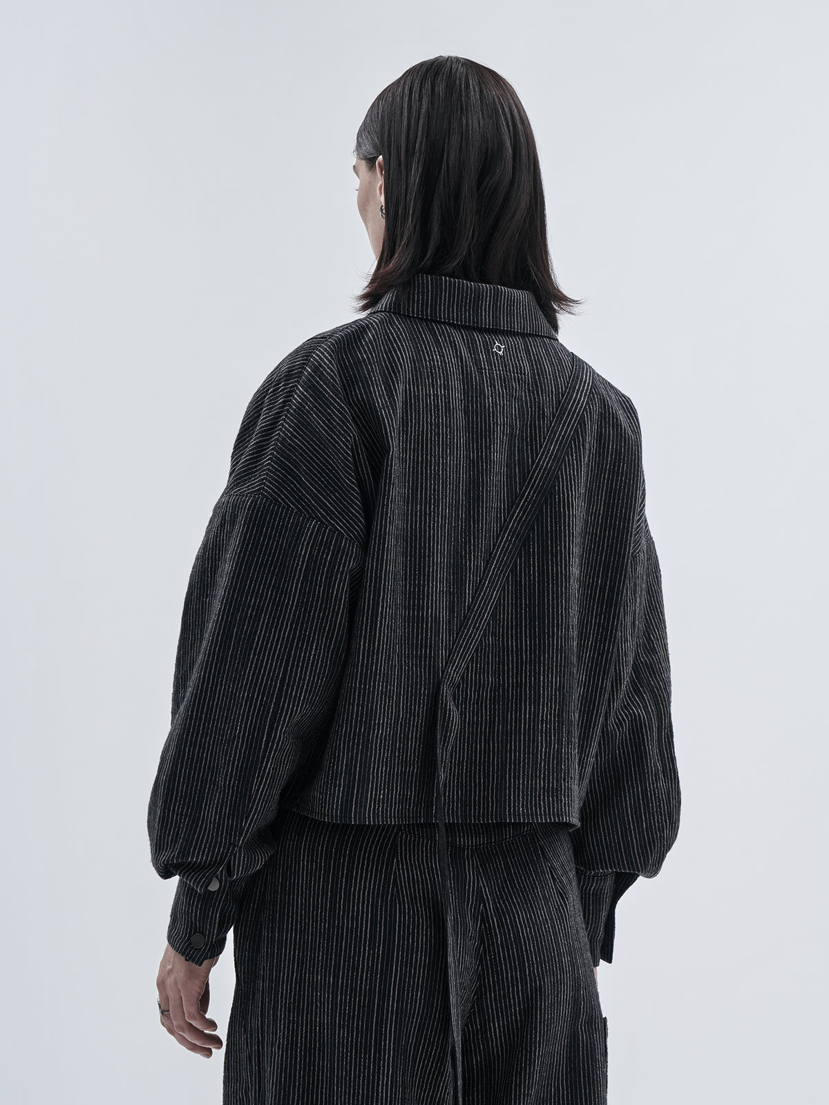 zirri blouse chalk stripe nightfall
