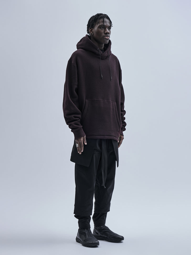 exalde hoodie cold dyed burgundy