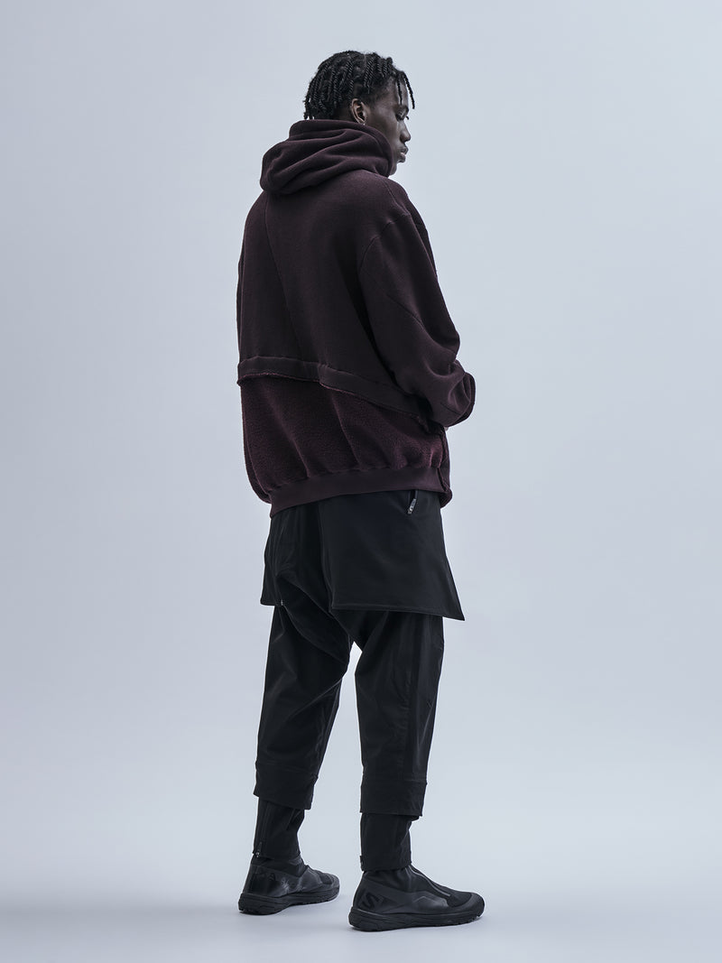 exalde hoodie cold dyed burgundy