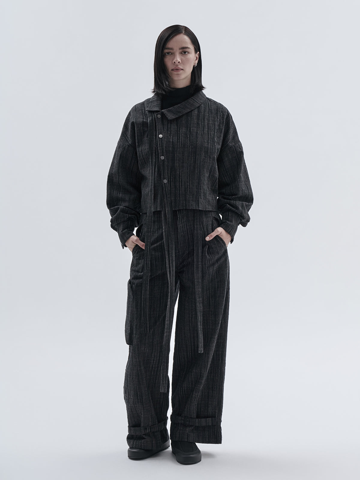 zirri blouse chalk stripe nightfall