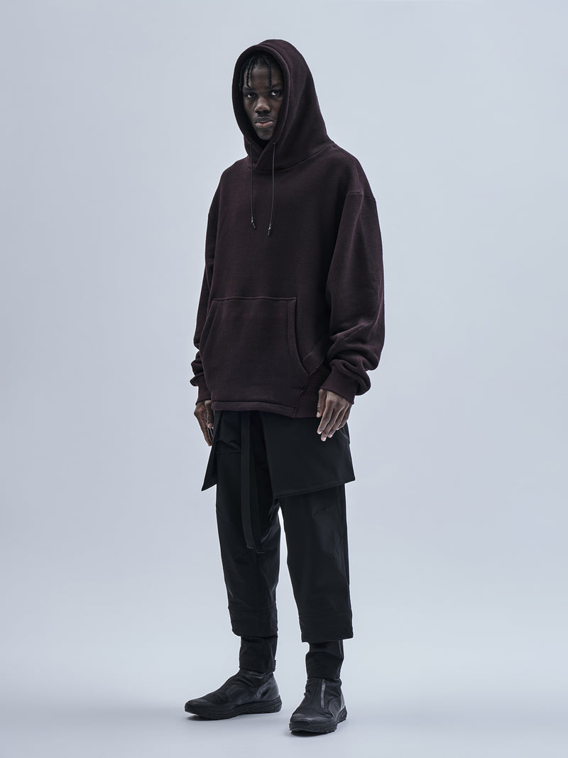 exalde hoodie cold dyed burgundy