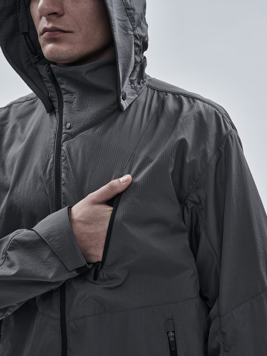 Zipped chest pocket