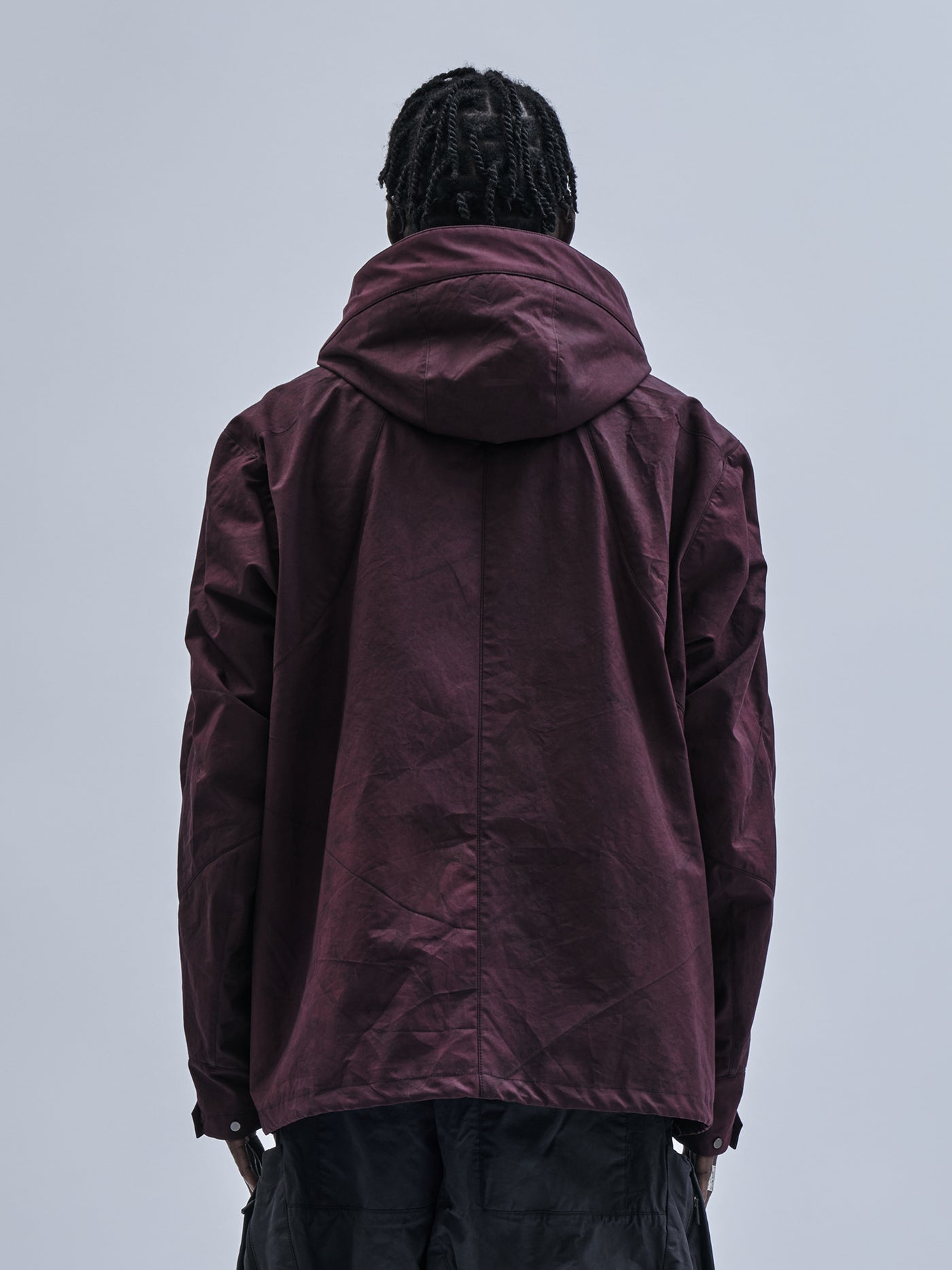 火々折(灰草)∶over loose jacket F2CE Deconstructed Layered Zip-Up Jacket