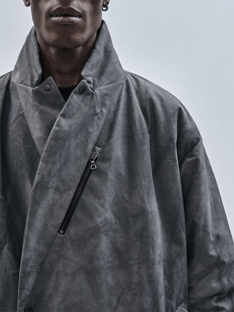 arima coat cold dyed grey