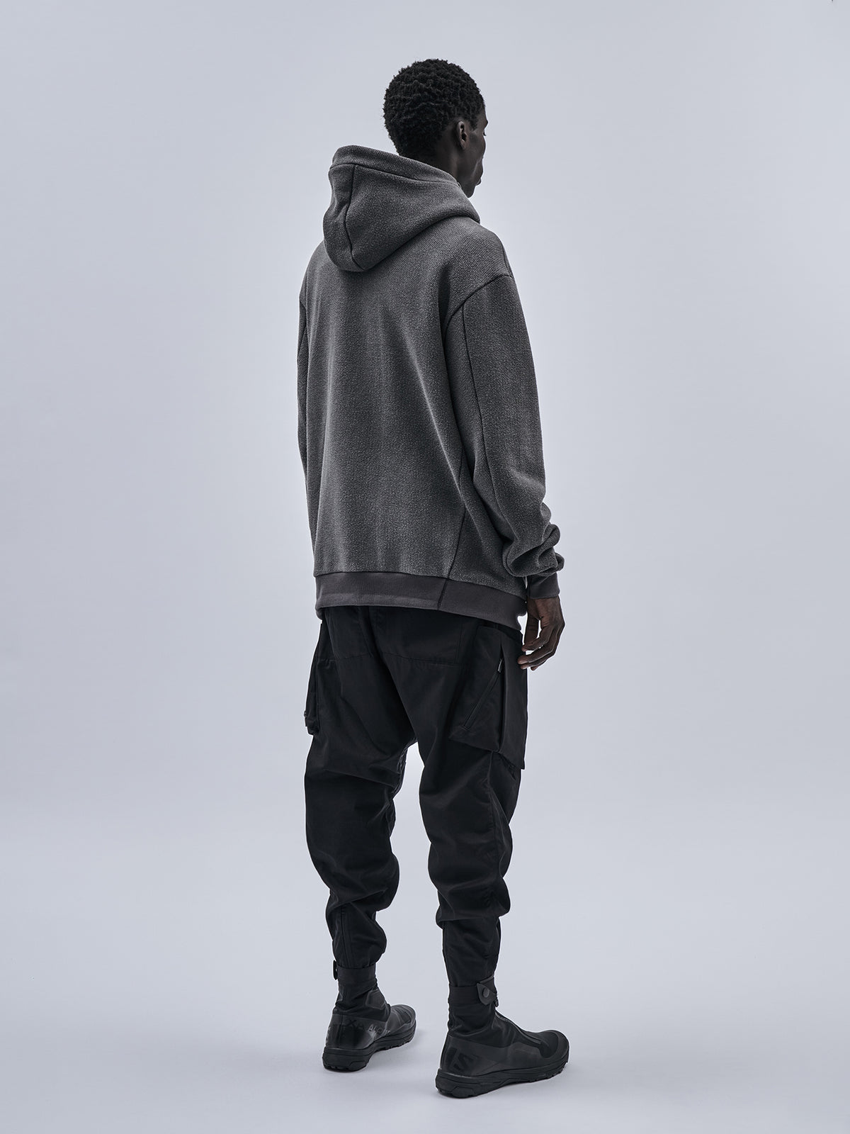 gurutze hoodie cold dyed grey
