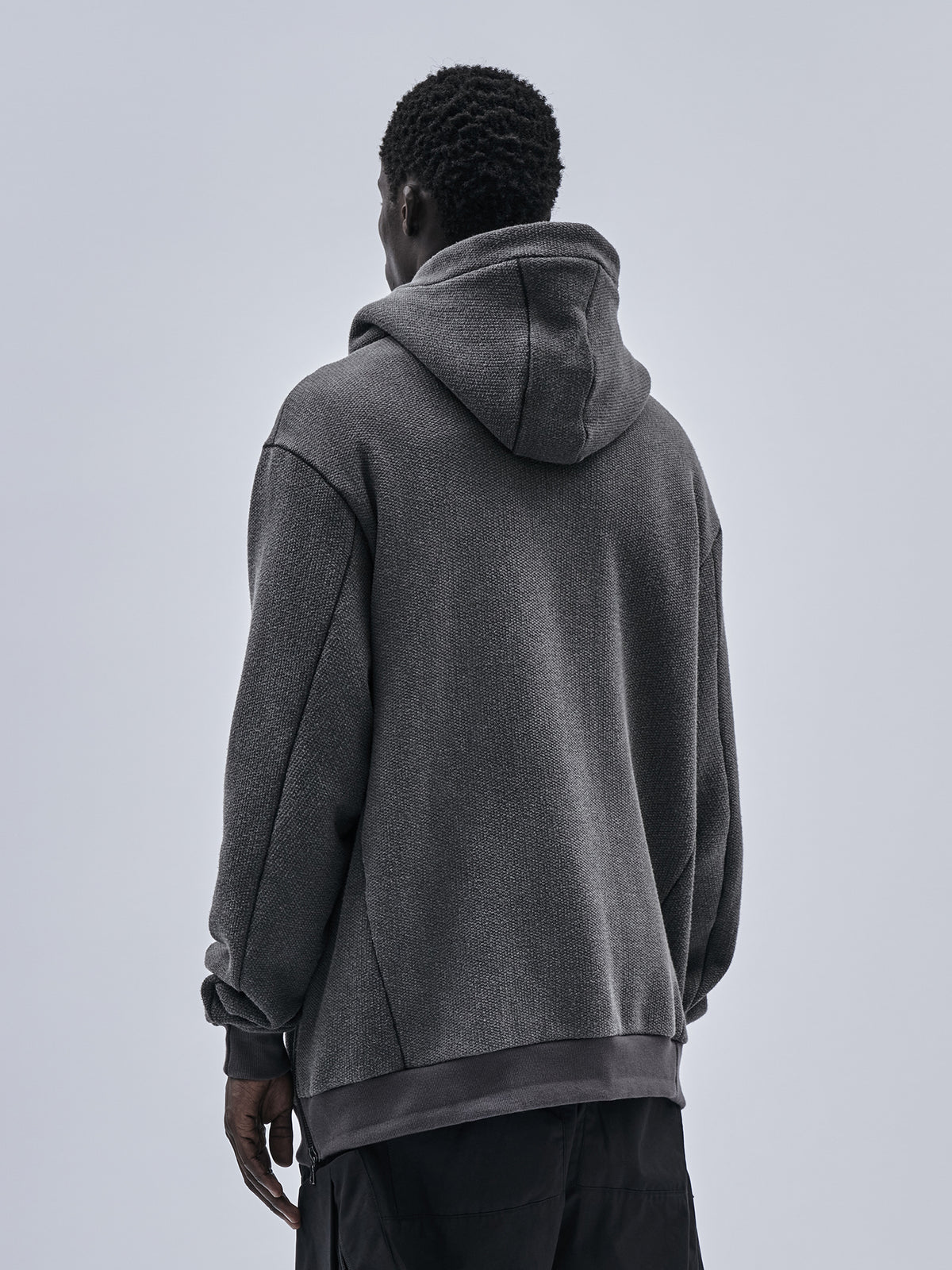 gurutze hoodie cold dyed grey
