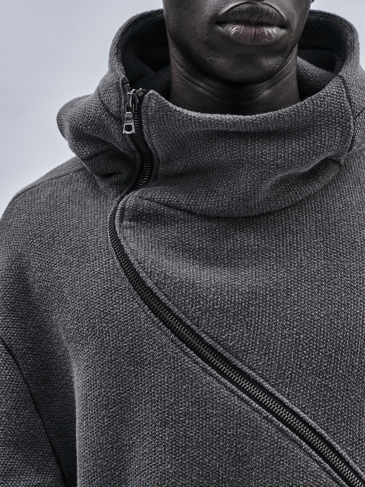 gurutze hoodie cold dyed grey