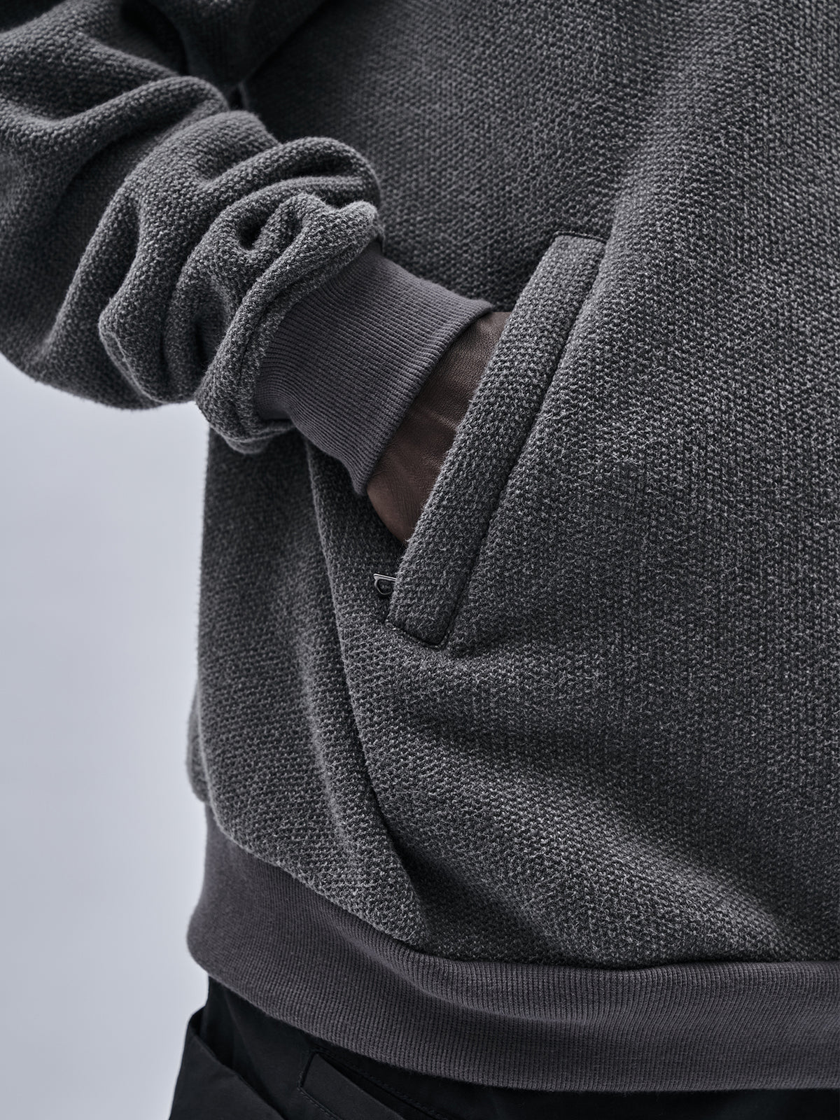 gurutze hoodie cold dyed grey
