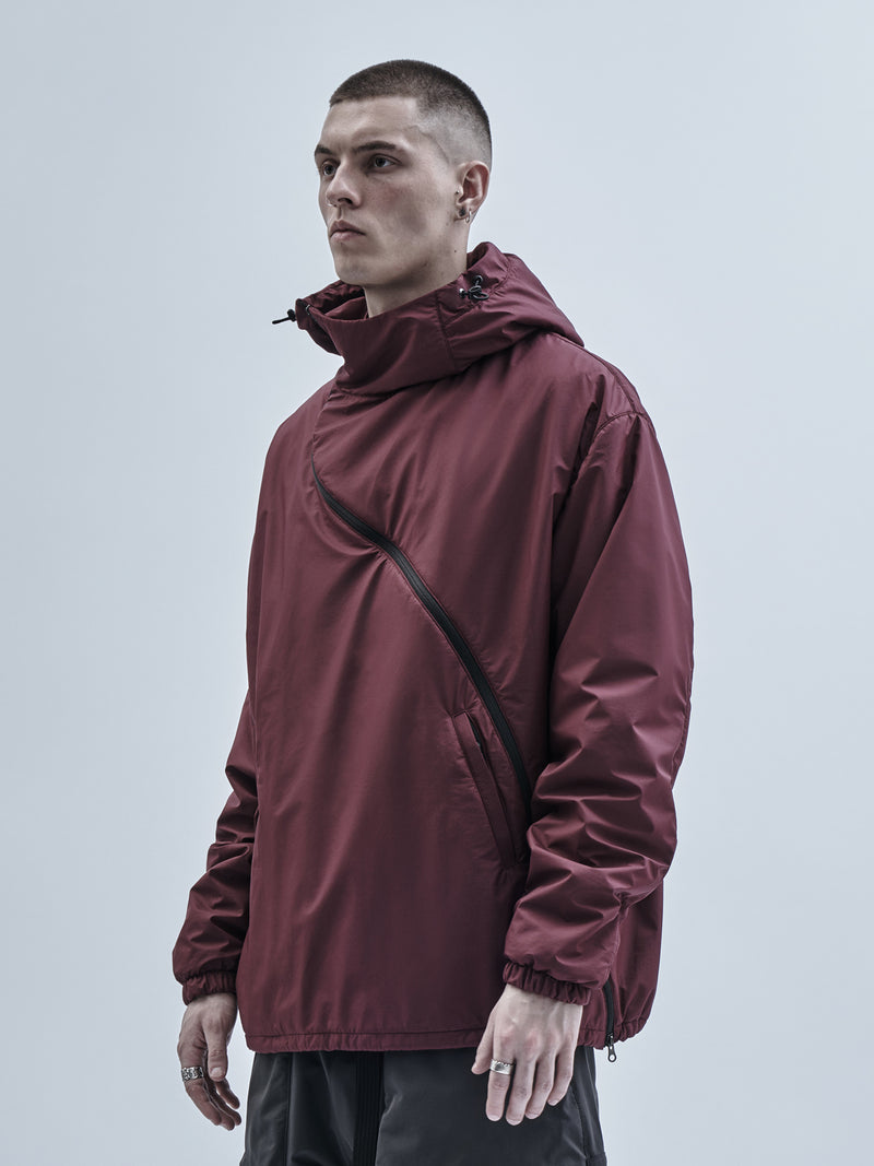 gurutze insulated hoodie burgundy