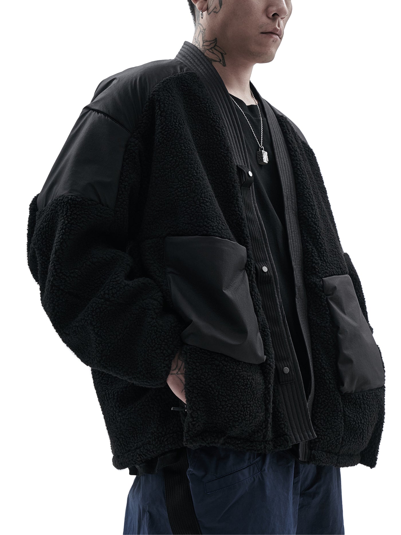 mendix noragi merino wool sherpa black – enfin levé