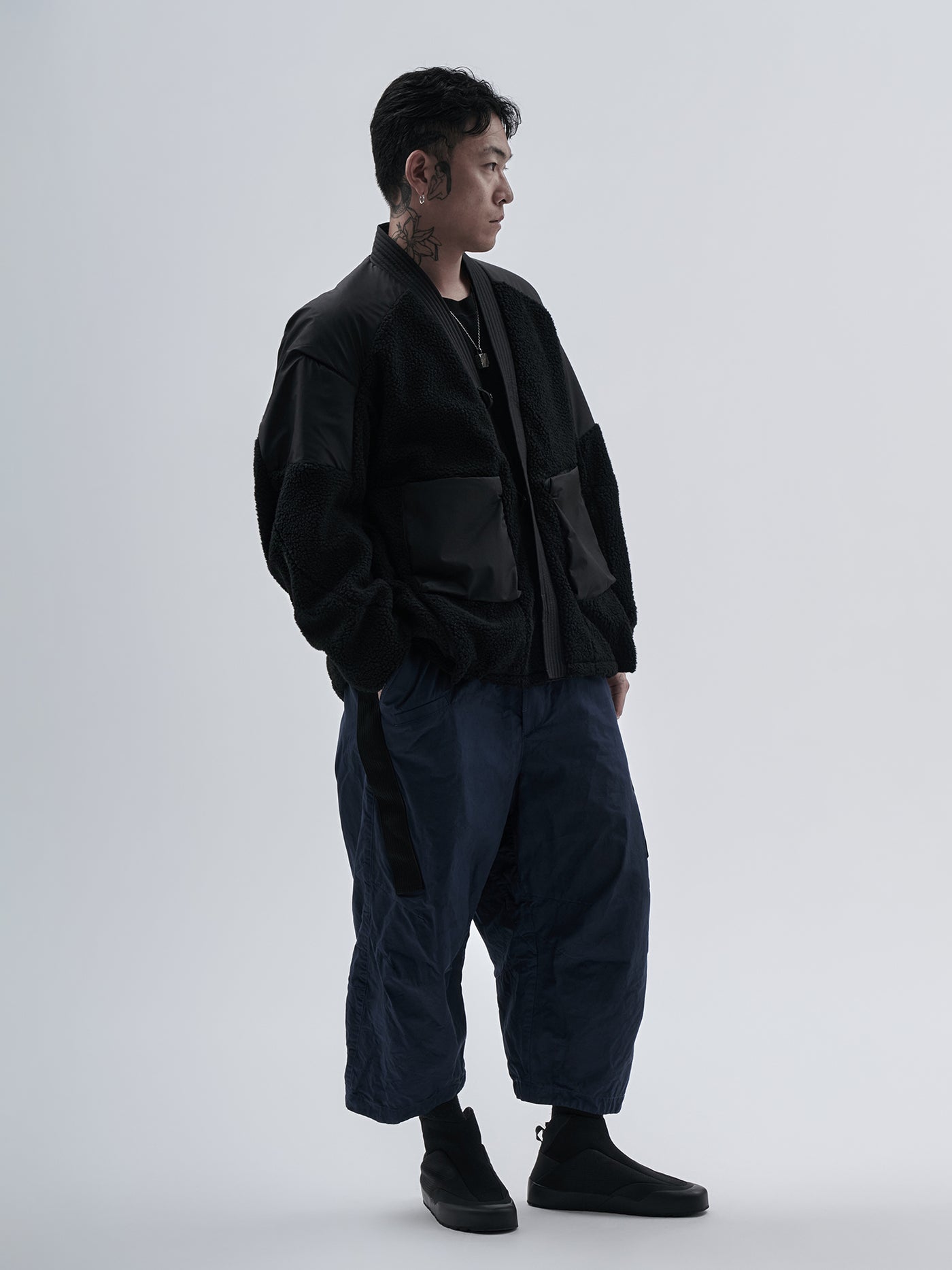 mendix noragi merino wool sherpa black – enfin levé