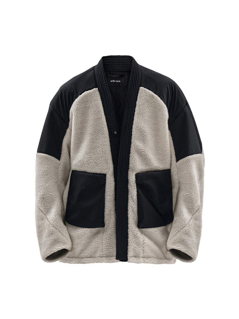 mendix noragi merino wool sherpa off white / black – enfin levé