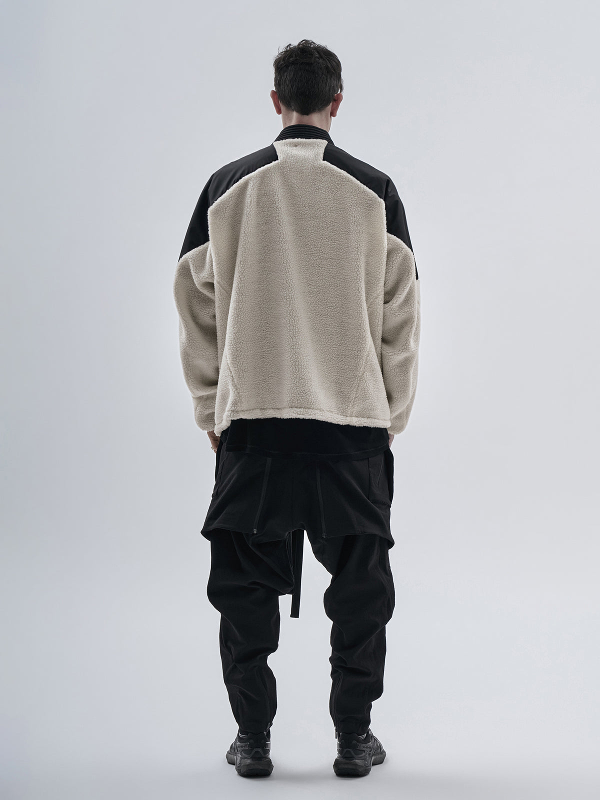 mendix noragi merino wool sherpa off white / black