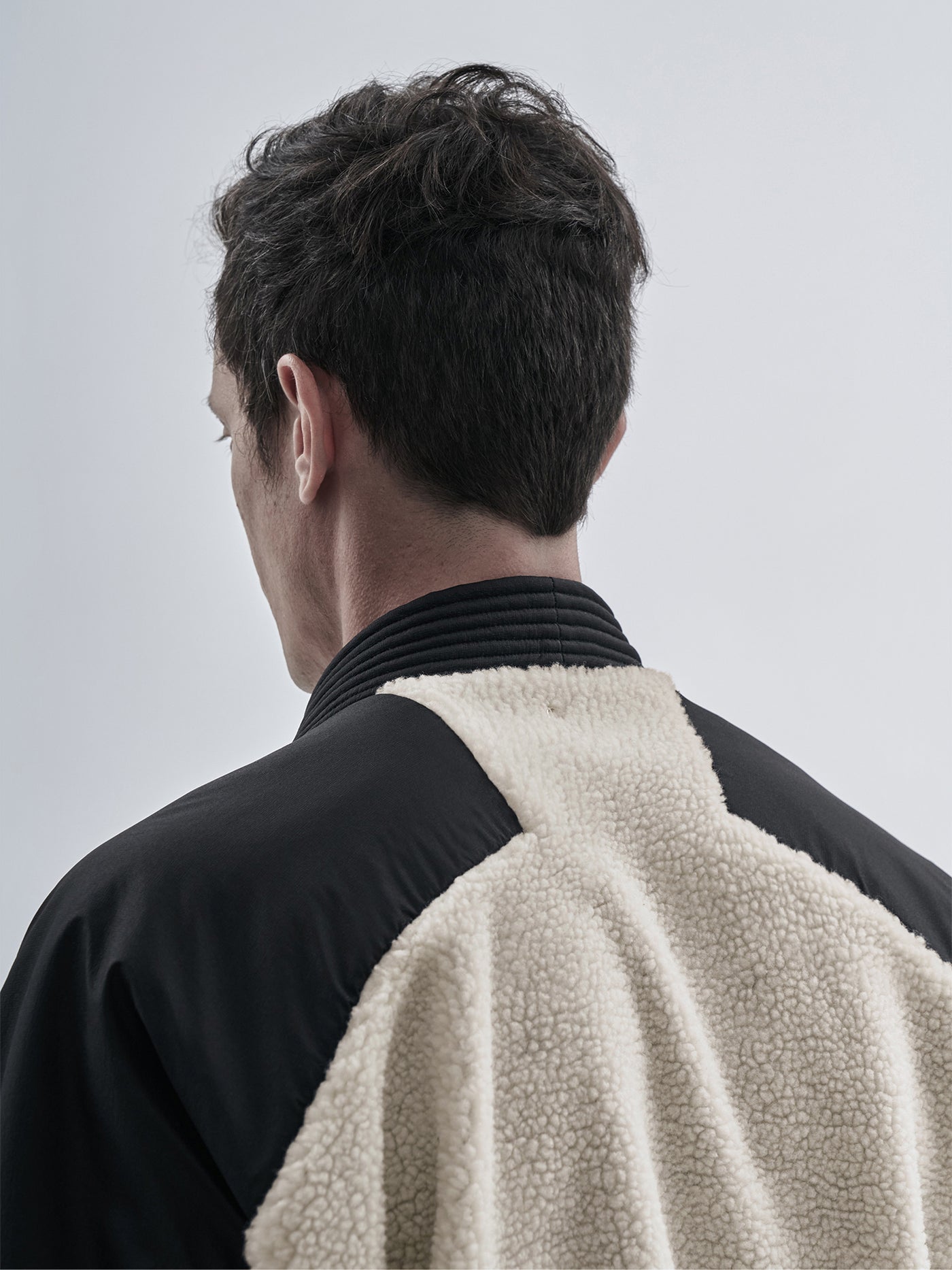 mendix noragi merino wool sherpa off white / black – enfin levé