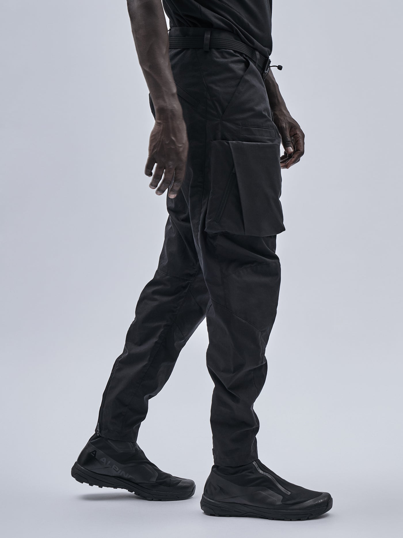 【MODERNIF】Rav Semi-Wide Slit Slacks Modal Rib LYR Wide Leg Pant | Splendid