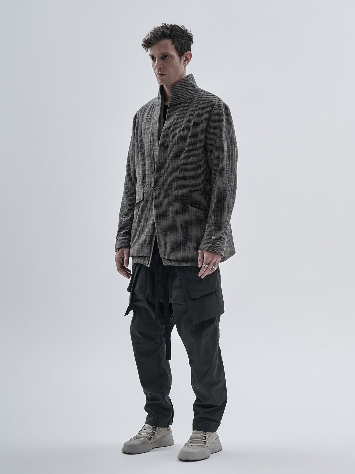 itxar blazer chalk stripe clay