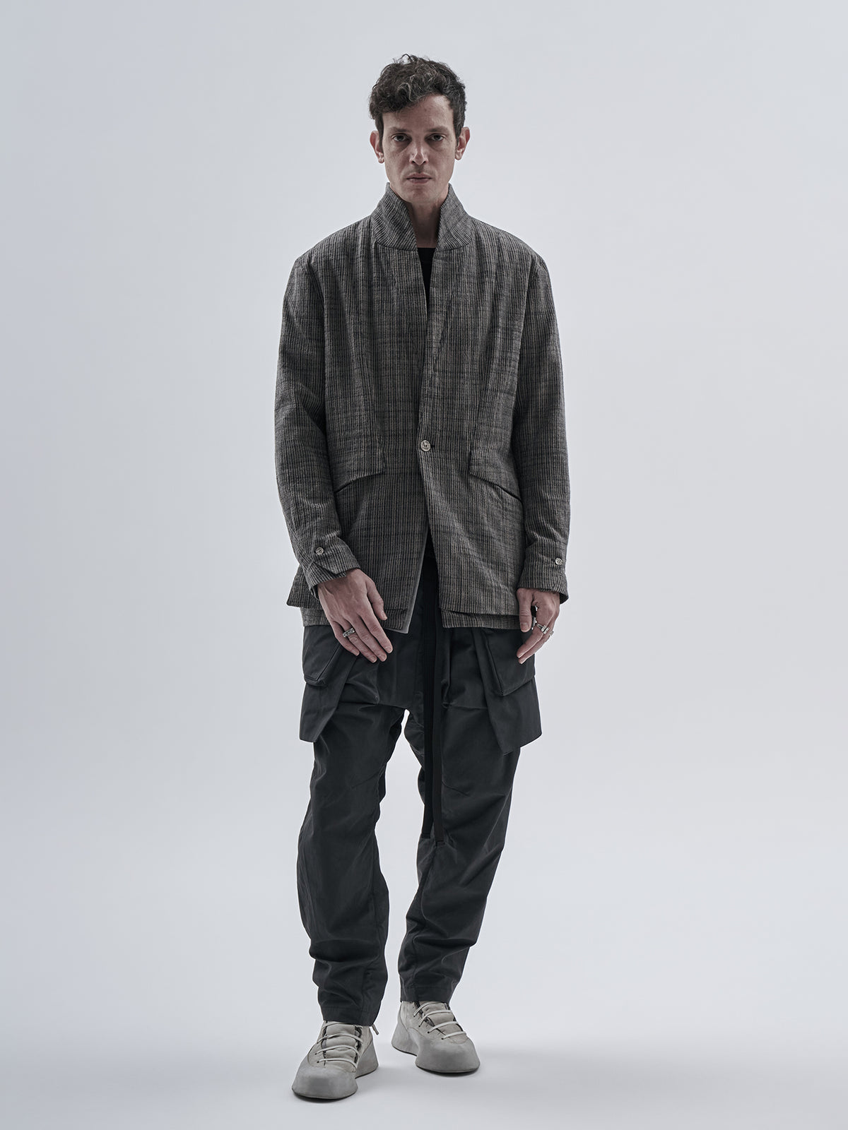 itxar blazer chalk stripe clay