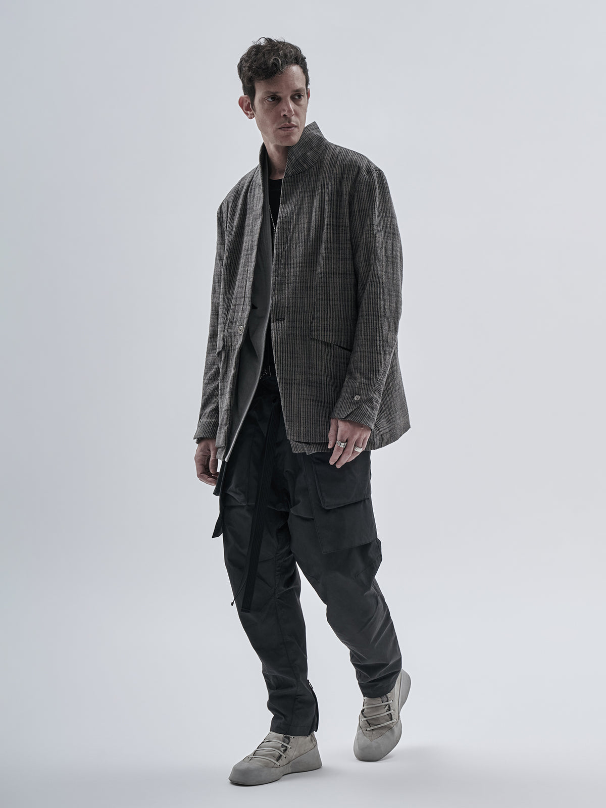 itxar blazer chalk stripe clay
