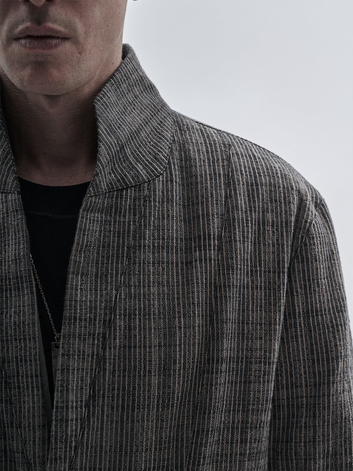 itxar blazer chalk stripe clay