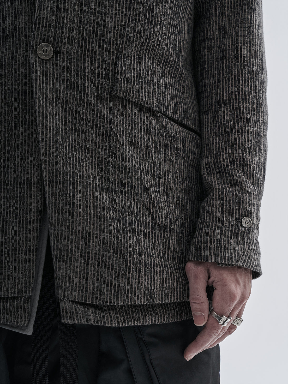 itxar blazer chalk stripe clay