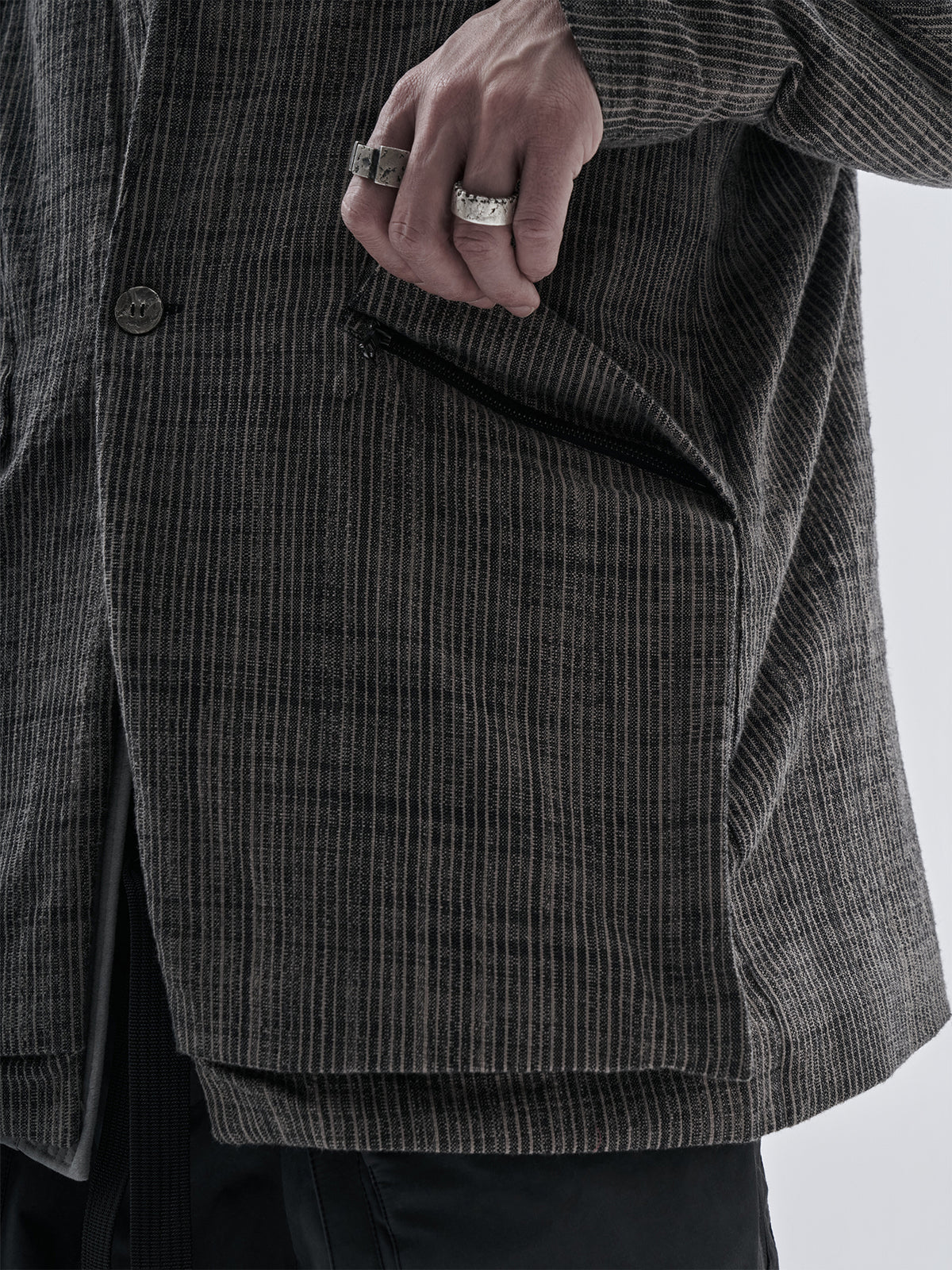 itxar blazer chalk stripe clay