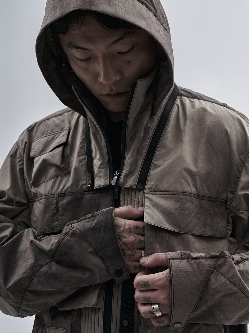 luken jacket cold dyed burnt sand