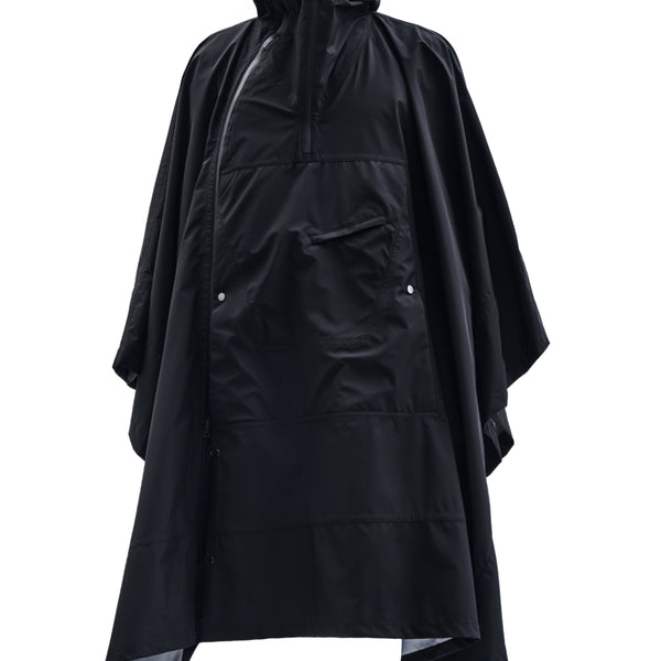 エミLA PEAU DE GEM nylon poncho LA PEAU DE GEM Nylon Quilted Poncho Khaki - Poncho