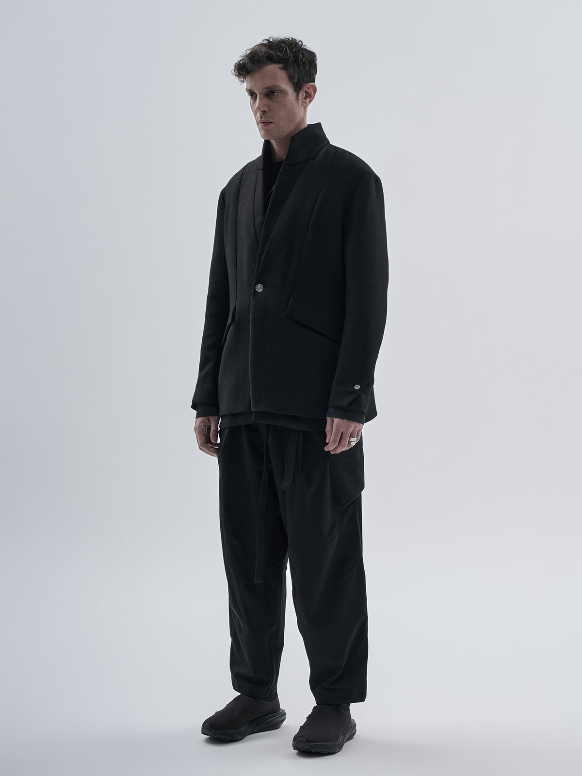 itxar blazer technical wool onyx