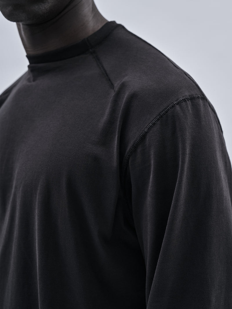 ezkutu longsleeve cotton jersey black
