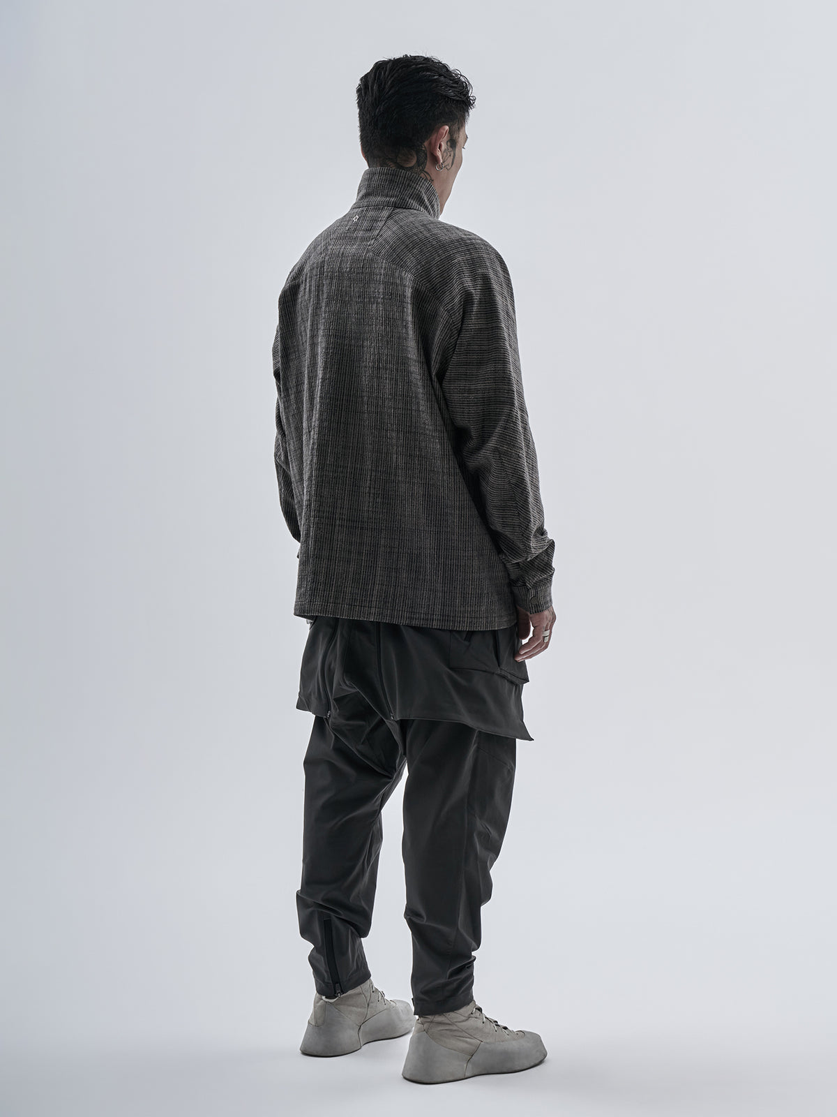 sarein jacket chalk stripe clay