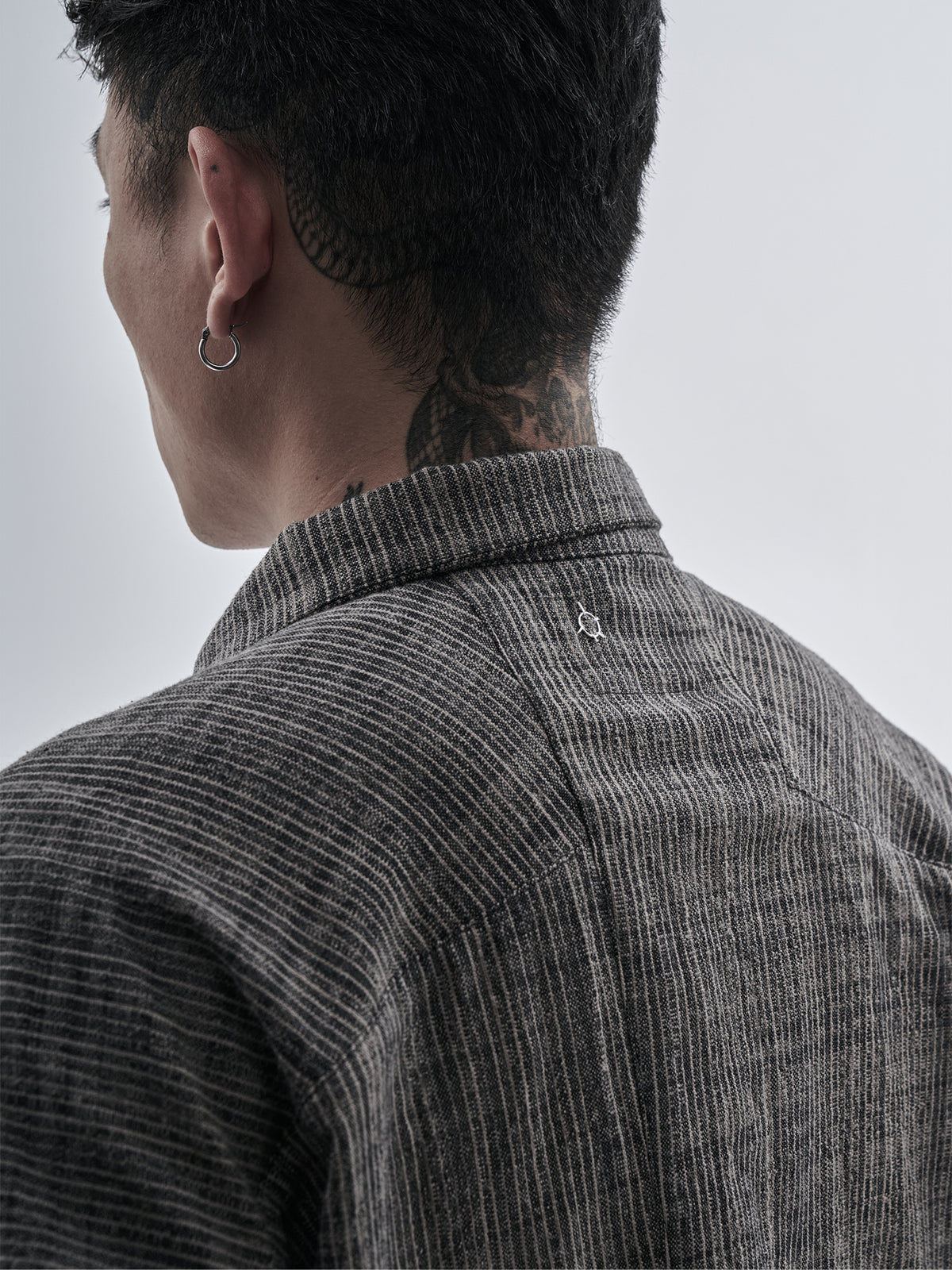 sarein jacket chalk stripe clay