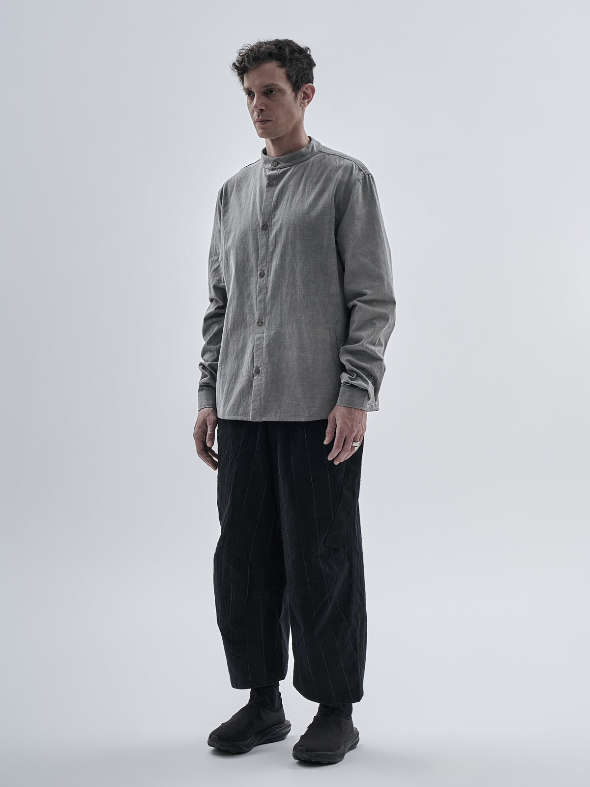 haitz cropped pants chalk stripe nightfall