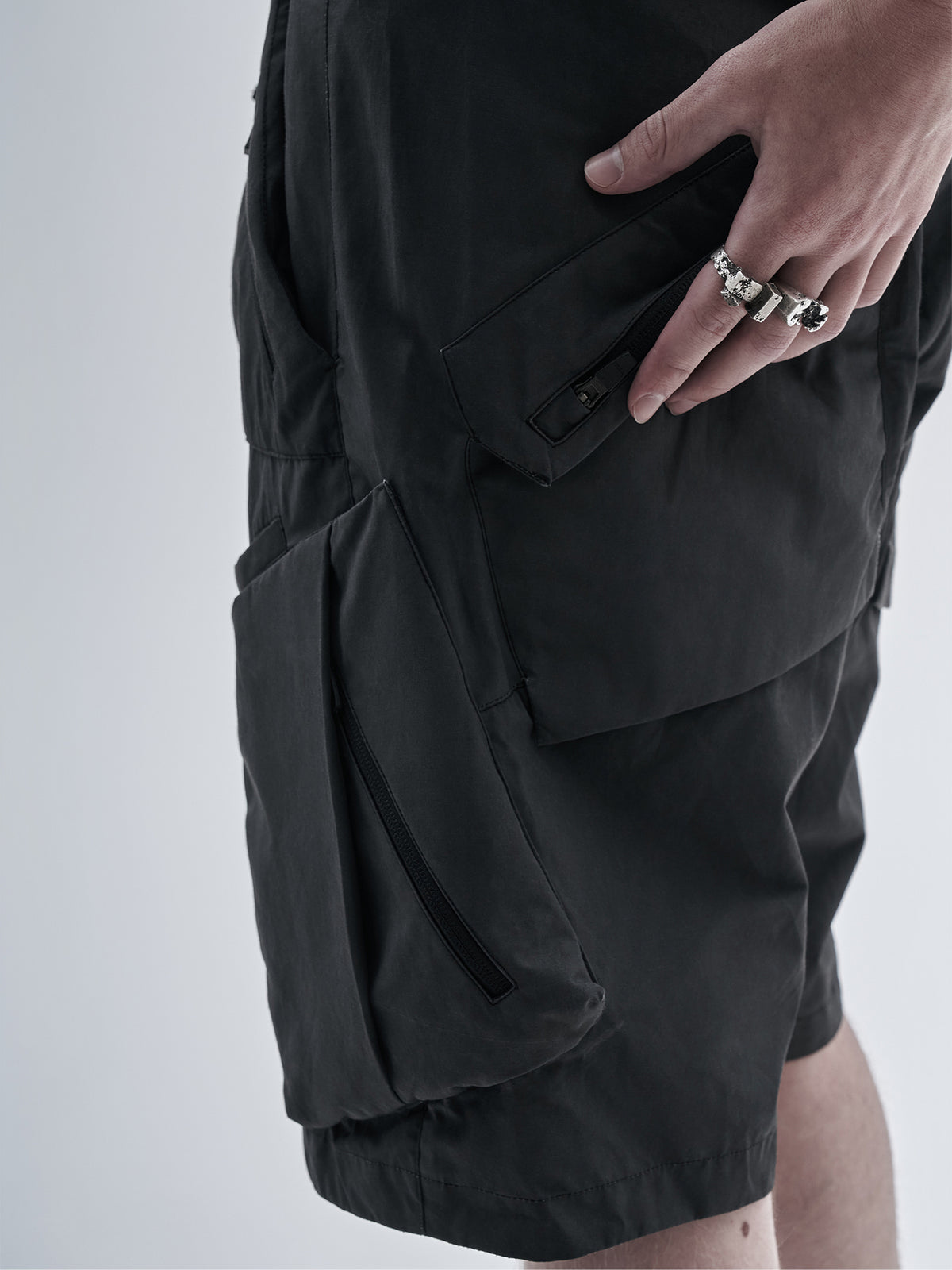goratz shorts cold dyed grey