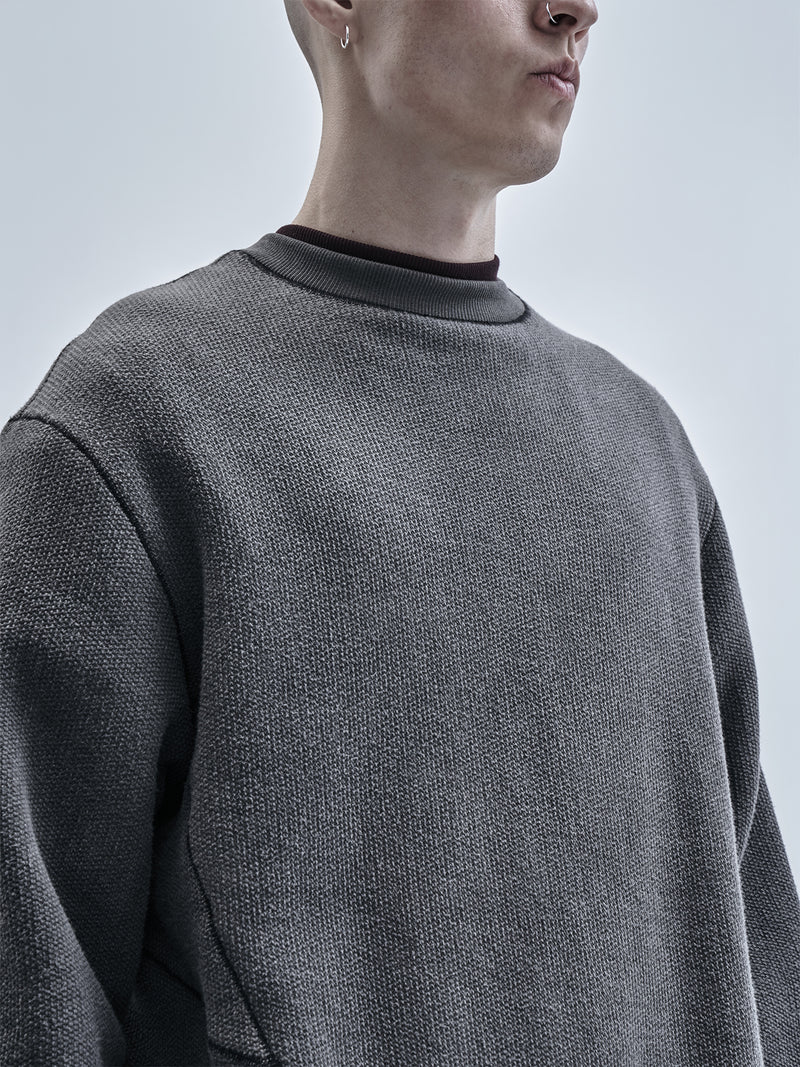 harria crewneck cold dyed grey