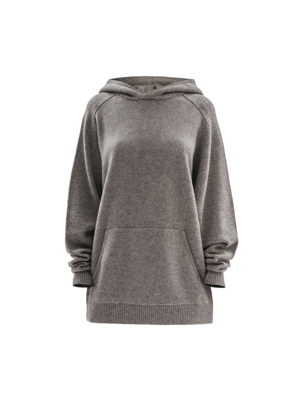 beira yak wool hoodie sand
