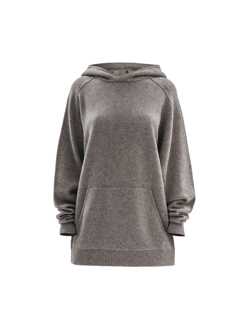 beira yak wool hoodie sand
