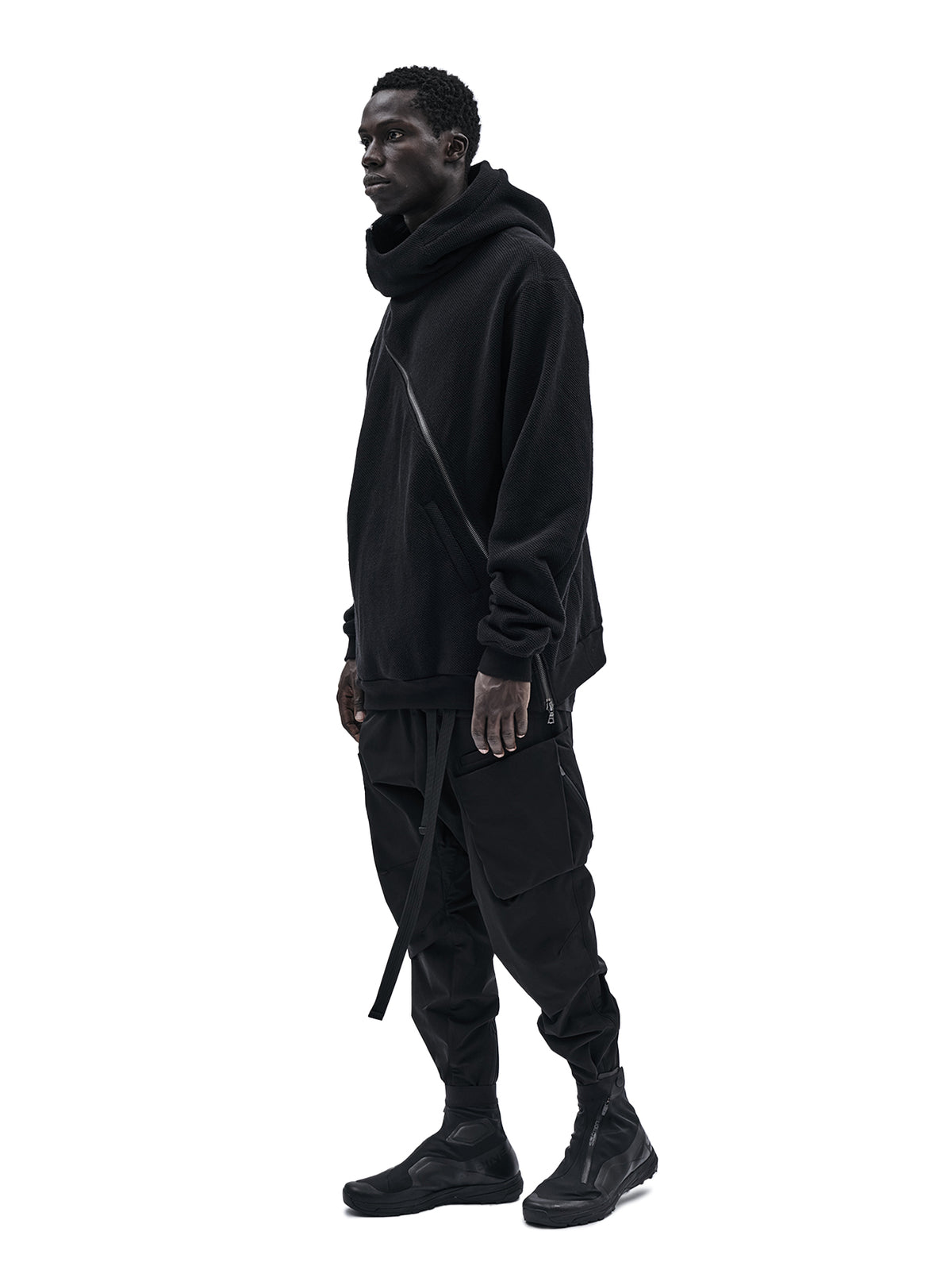 gurutze textured cotton hoodie