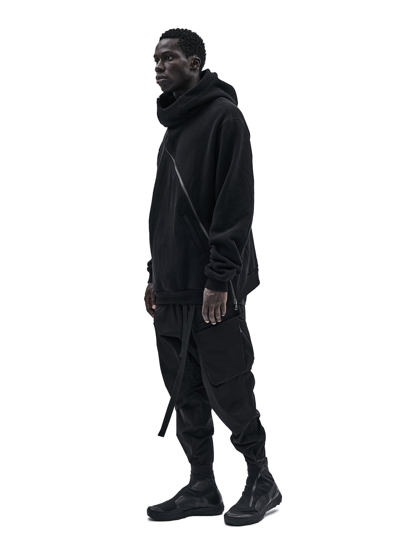 gurutze textured cotton hoodie – enfin levé gurutze textured cotton hoodie – enfin levé