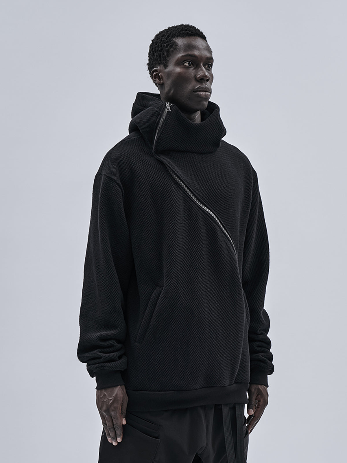 gurutze textured cotton hoodie