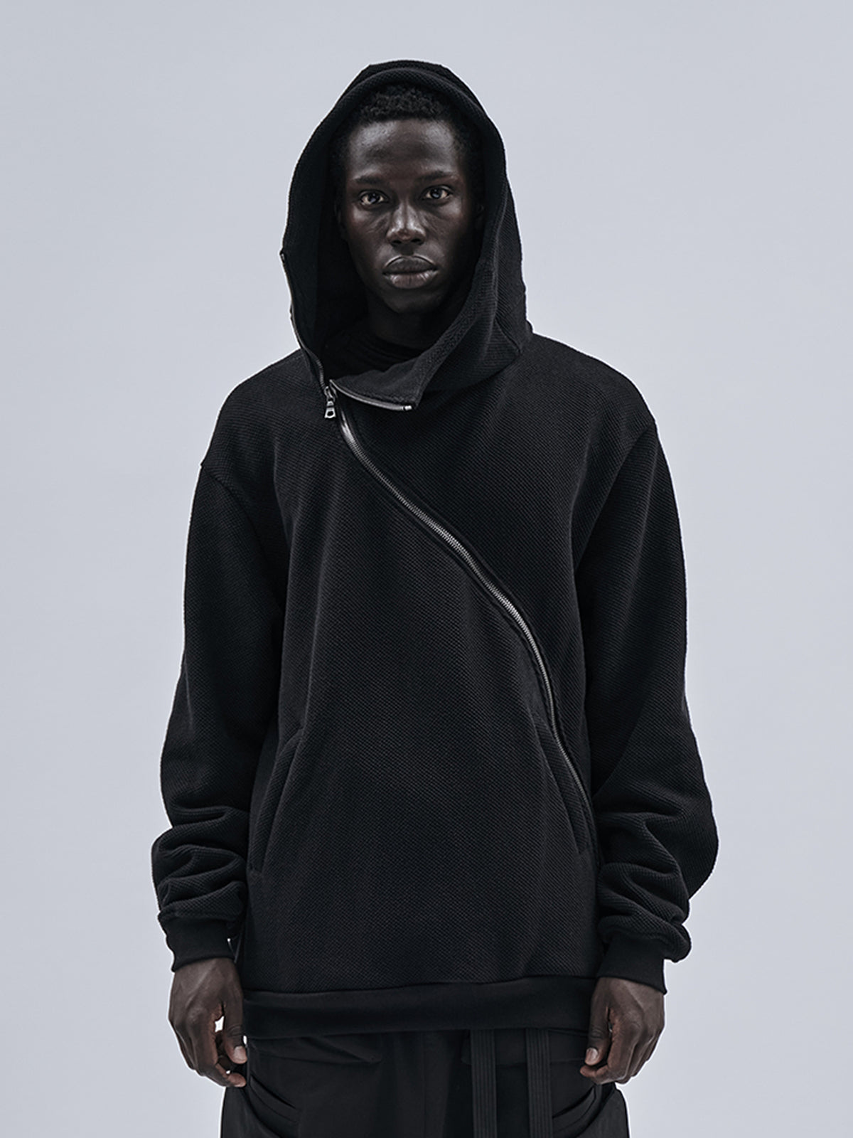 gurutze textured cotton hoodie