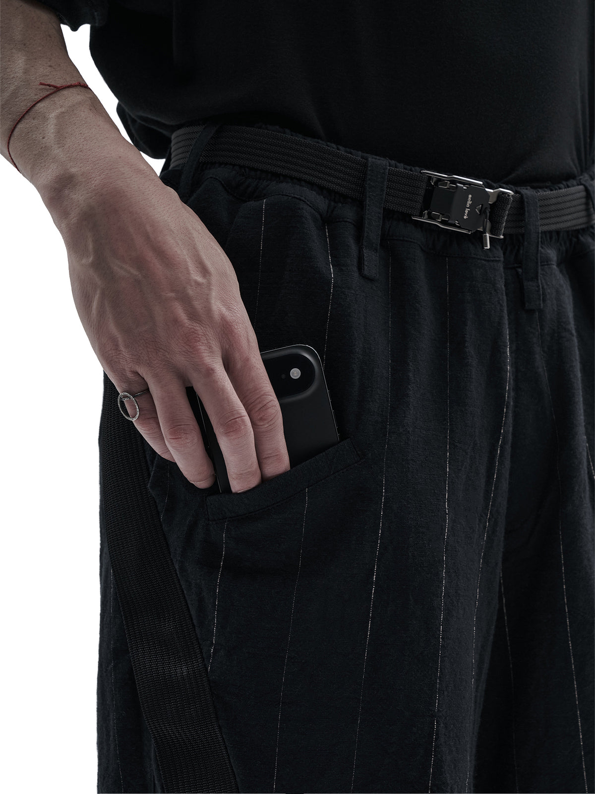 haitz cropped pants chalk stripe nightfall